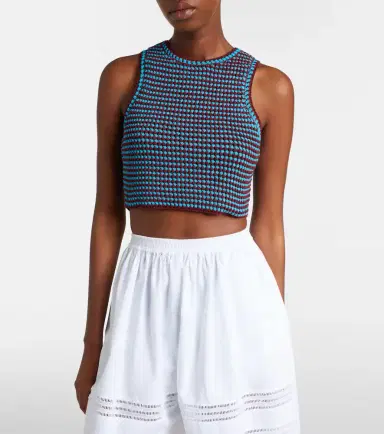 Alaia Alaïa Crochet cotton crop top | Thumbnail 4