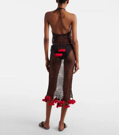 Alaia Alaïa Open-knit cotton midi skirt | Thumbnail 5