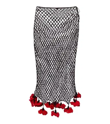 Alaia Alaïa Open-knit cotton midi skirt | Thumbnail 1