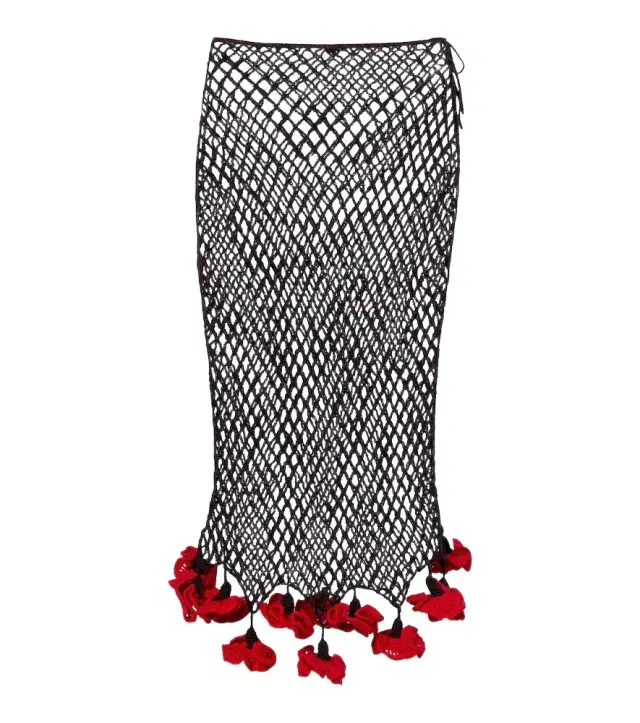 Alaia Alaïa Open-knit cotton midi skirt