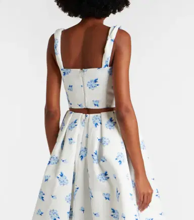 Leo Lin Lexi floral cotton crop top | Thumbnail 5