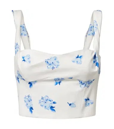 Leo Lin Lexi floral cotton crop top | Thumbnail 1