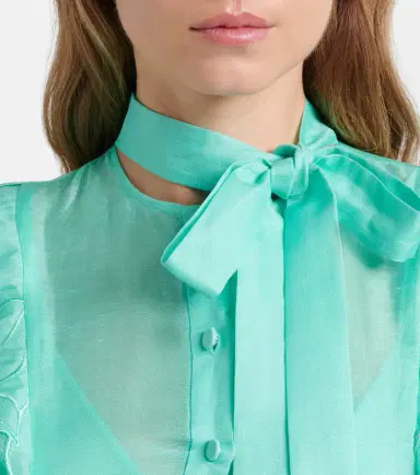 Leo Lin Elsie tie-neck linen and silk maxi dress | Thumbnail 2