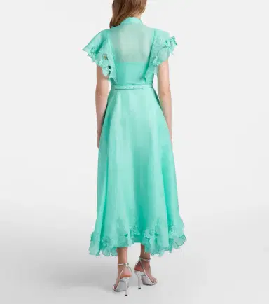 Leo Lin Elsie tie-neck linen and silk maxi dress | Thumbnail 5