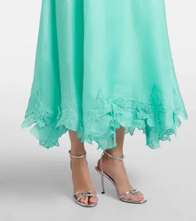 Leo Lin Elsie tie-neck linen and silk maxi dress | Thumbnail 6