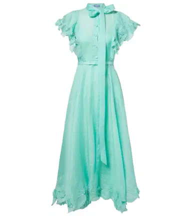 Leo Lin Elsie tie-neck linen and silk maxi dress | Thumbnail 1