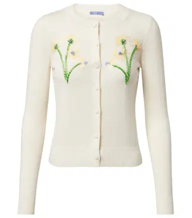 Leo Lin Claire embellished wool and cashmere cardigan | Thumbnail 1