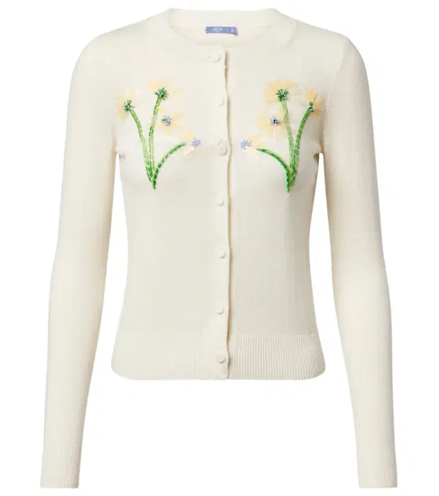 Claire embellished wool and cashmere cardigan