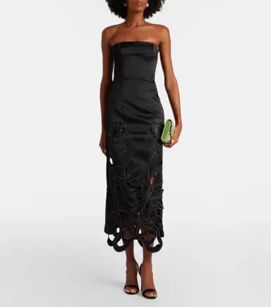 Leo Lin Rayna floral-appliqué bustier gown | Thumbnail 3