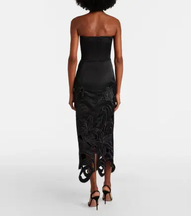 Leo Lin Rayna floral-appliqué bustier gown | Thumbnail 5