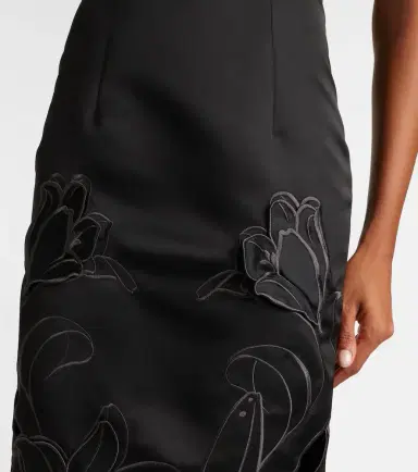 Leo Lin Rayna floral-appliqué bustier gown | Thumbnail 6