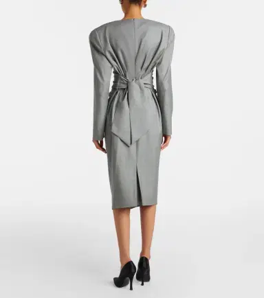 Magda Butrym Wool tie-detail midi dress | Thumbnail 2