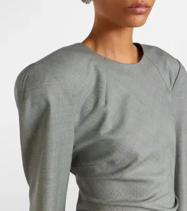 Magda Butrym Wool tie-detail midi dress | Thumbnail 3