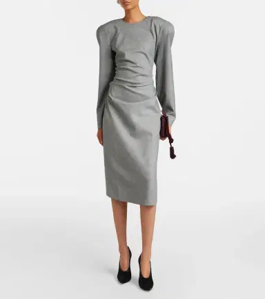 Magda Butrym Wool tie-detail midi dress | Thumbnail 5