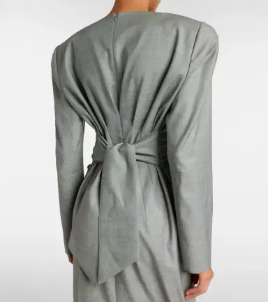 Magda Butrym Wool tie-detail midi dress | Thumbnail 6