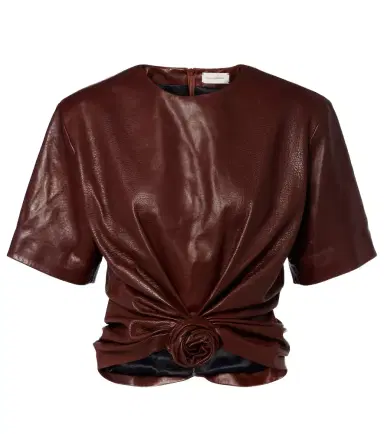 Magda Butrym Cropped leather top | Thumbnail 1 Magda Butrym Cropped leather top | Thumbnail 1