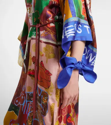 ALÉMAIS Alémais x MLAK Tangible Love printed silk midi dress | Thumbnail 4