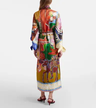 ALÉMAIS Alémais x MLAK Tangible Love printed silk midi dress | Thumbnail 7