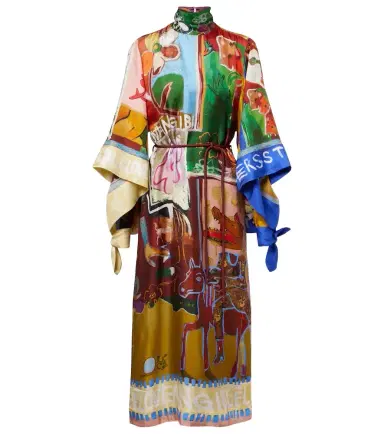ALÉMAIS Alémais x MLAK Tangible Love printed silk midi dress | Thumbnail 1