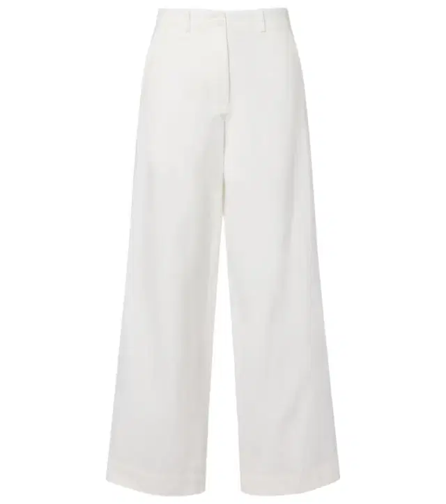 Fadry cotton gabardine wide-leg pants