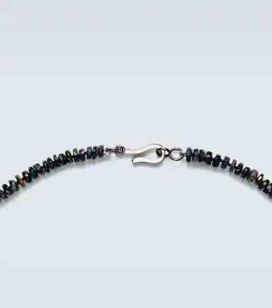Ileana Makri 9kt white gold beaded necklace with opals | Thumbnail 3