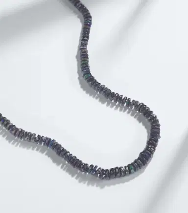 Ileana Makri 9kt white gold beaded necklace with opals | Thumbnail 4