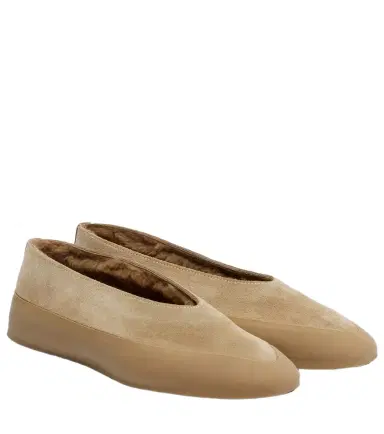 Le Monde Béryl Le Monde Béryl Apres Ski shearling-lined suede ballet flats | Thumbnail 1