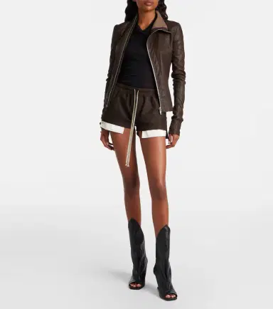 Rick Owens Fog suede shorts | Thumbnail 2 Rick Owens Fog suede shorts | Thumbnail 2