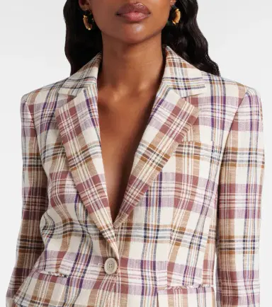 Veronica Beard Tyra plaid cotton-blend blazer | Thumbnail 3 Veronica Beard Tyra plaid cotton-blend blazer | Thumbnail 3