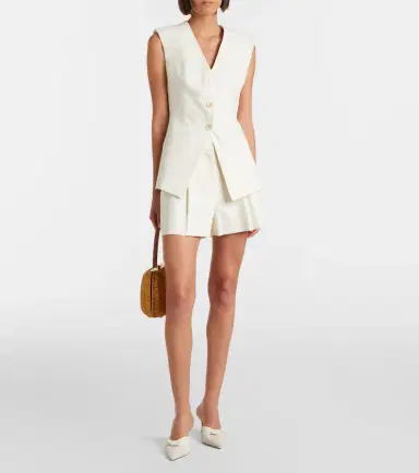Veronica Beard Craig cotton-blend twill shorts | Thumbnail 3