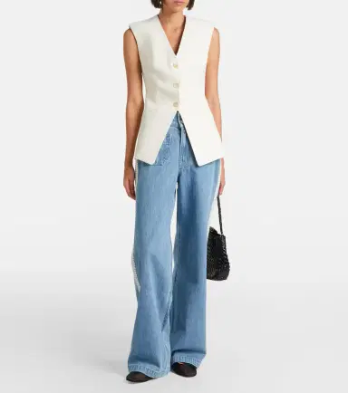Veronica Beard Taylor high-rise wide-leg jeans | Thumbnail 5 Veronica Beard Taylor high-rise wide-leg jeans | Thumbnail 5