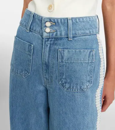 Veronica Beard Taylor high-rise wide-leg jeans | Thumbnail 6 Veronica Beard Taylor high-rise wide-leg jeans | Thumbnail 6