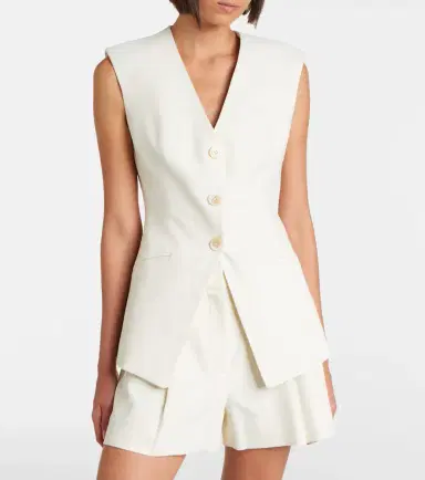 Veronica Beard Gillson cotton-blend twill vest | Thumbnail 2 Veronica Beard Gillson cotton-blend twill vest | Thumbnail 2