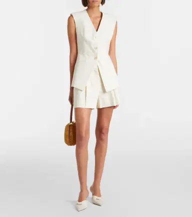 Veronica Beard Gillson cotton-blend twill vest | Thumbnail 3 Veronica Beard Gillson cotton-blend twill vest | Thumbnail 3