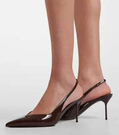 Paris Texas Lidia patent leather slingback pumps | Thumbnail 5