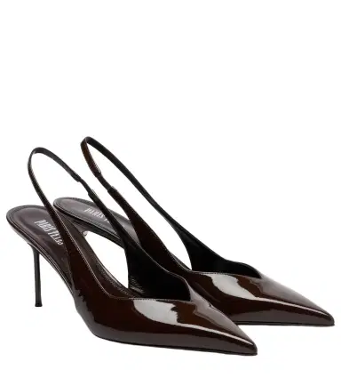 Paris Texas Lidia patent leather slingback pumps | Thumbnail 1