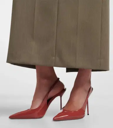 Paris Texas Lidia patent leather slingback pumps | Thumbnail 5 Paris Texas Lidia patent leather slingback pumps | Thumbnail 5