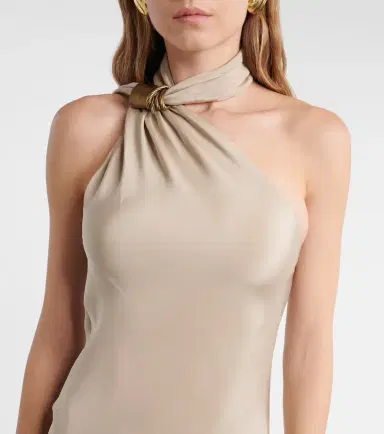 Max Mara Elegante one-shoulder silk crêpe midi dress | Thumbnail 5