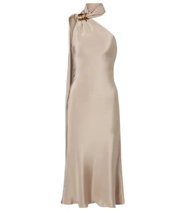 Max Mara Elegante one-shoulder silk crêpe midi dress