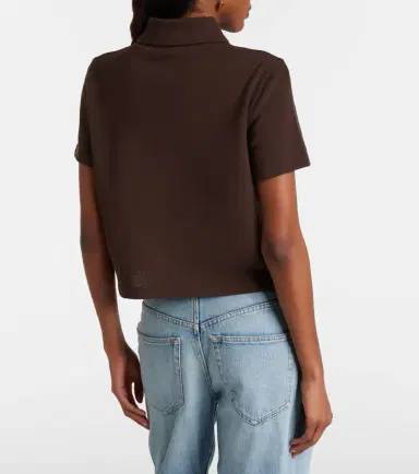 Saint Laurent Cassandre cotton piqué polo shirt | Thumbnail 3