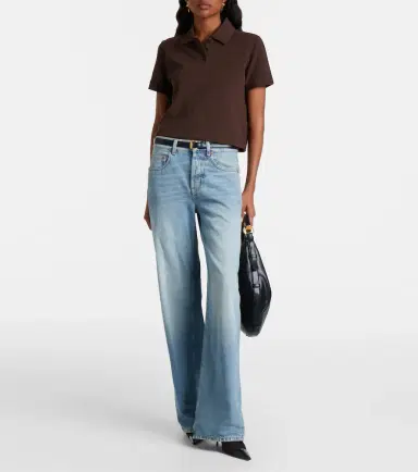 Saint Laurent Cassandre cotton piqué polo shirt | Thumbnail 5
