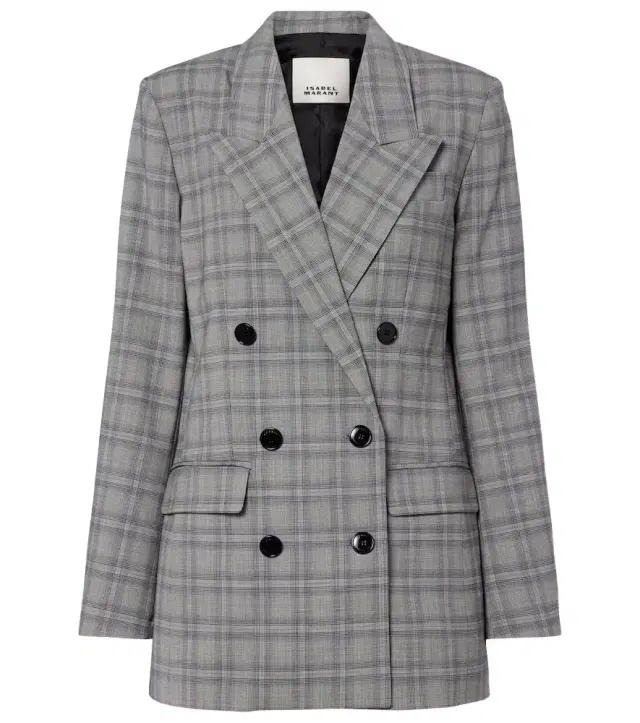 Jevima Prince of Wales check wool-blend jacket