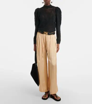 Isabel Marant Nolia satin wide-leg pants | Thumbnail 5