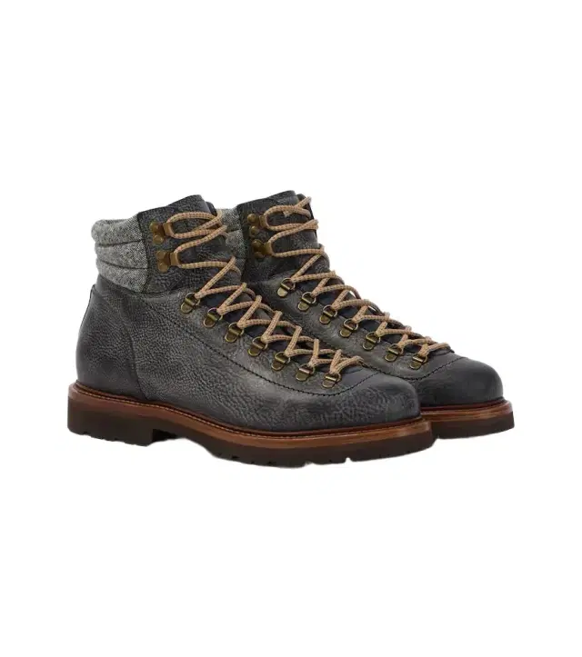 Brunello Cucinelli Leather lace-up boots