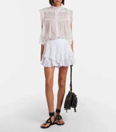 Marant Étoile Jocadia broderie anglaise cotton shorts | Thumbnail 5