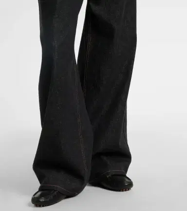 Brunello Cucinelli Leather-trimmed wide-leg jeans | Thumbnail 7 Brunello Cucinelli Leather-trimmed wide-leg jeans | Thumbnail 7