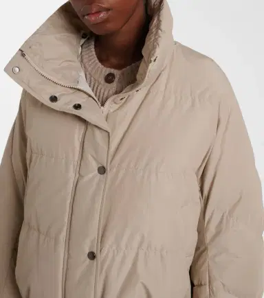 Brunello Cucinelli Shearling-trimmed cotton-blend down jacket | Thumbnail 3 Brunello Cucinelli Shearling-trimmed cotton-blend down jacket | Thumbnail 3