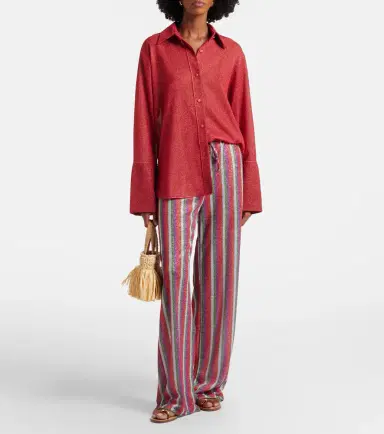 Oséree Oséree Lumière striped wide-leg pants | Thumbnail 6