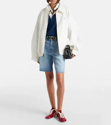 SLVRLAKE Bermuda Cut Off frayed denim shorts | Thumbnail 4 SLVRLAKE Bermuda Cut Off frayed denim shorts | Thumbnail 4