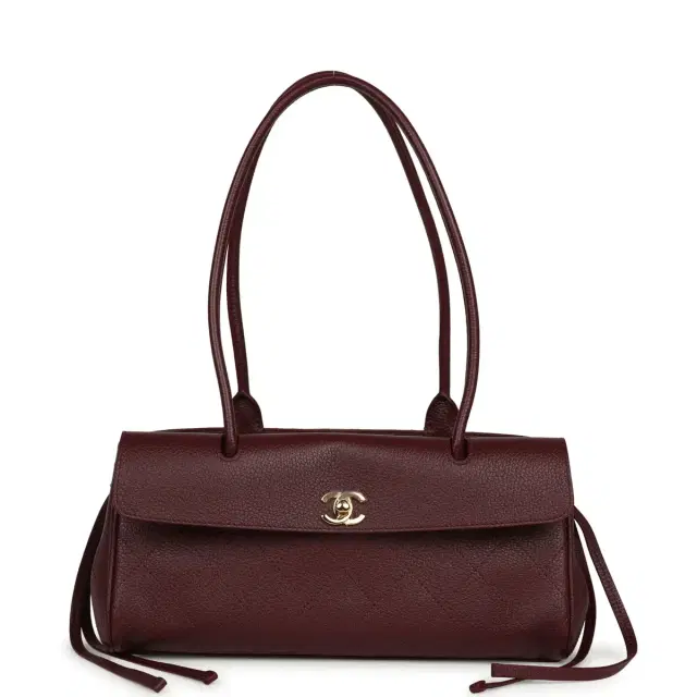 Chanel Chanel Small "Urban Essential" East West Shopping Tote Dark Burgundy Caviar Gold Hardware